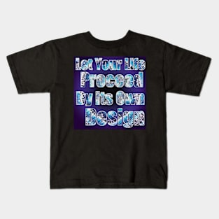 Deadhead tour Grateful Dead lyric Cassidy purple background tie dye text Kids T-Shirt